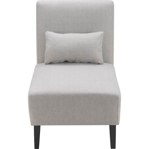 

Serta - Palisades Modern Accent Slipper Chair - Light Gray
