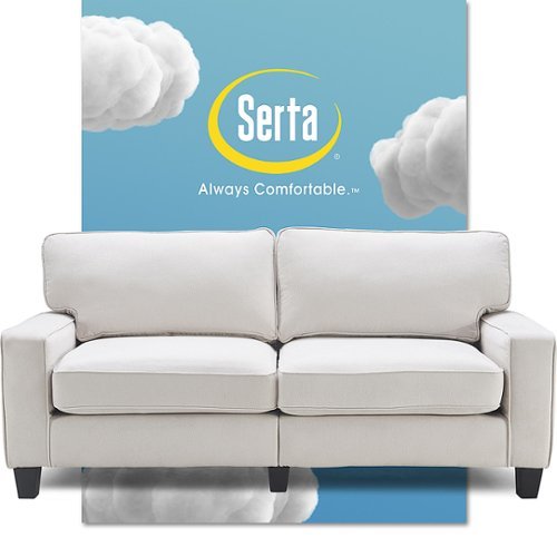 

Serta - Palisades Modern 3-Seat - Straight Arm - Fabric Sofa - 78" - Cream