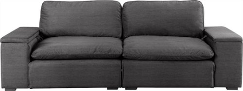 Click Decor - Symphony 3-Seat Fabric Modular Sofa - Dark Charcoal-Front_Standard 