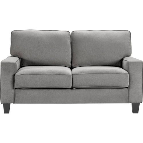 Serta - Palisades Modern 2-Seat Fabric Loveseat - Soft Gray