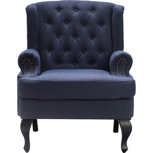 Serta - Mason Armchair - Navy Blue-Front_Standard 