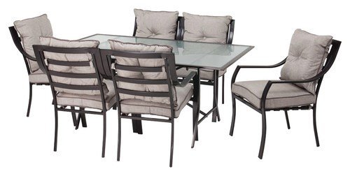 Hanover - Lavallette Outdoor Dining Set (7-Piece) - Gray