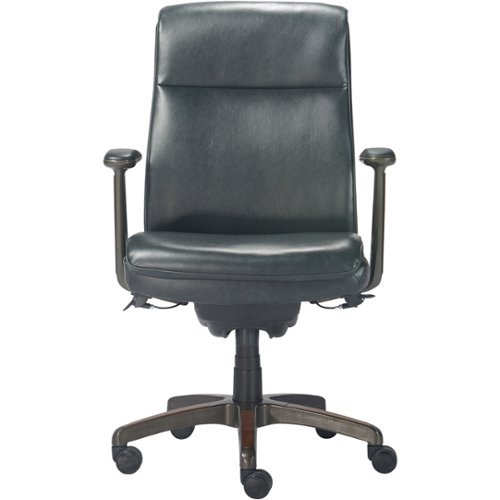 La-Z-Boy - Dawson Faux Leather and Wood Frame Executive Chair - Black