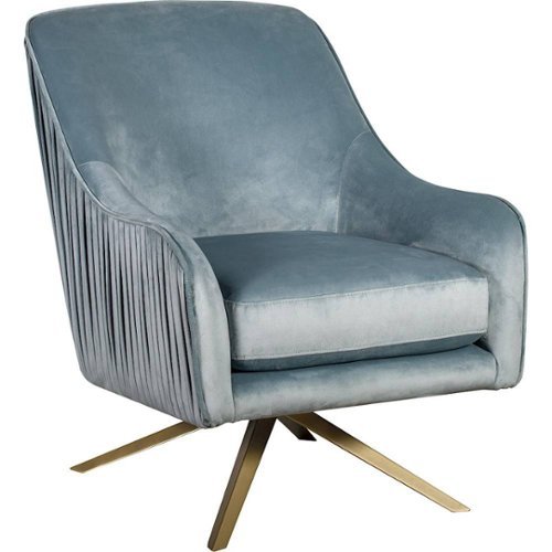 Adore Decor - Jolie Swivel Lounge Chair - Seaglass Blue-Angle_Standard 
