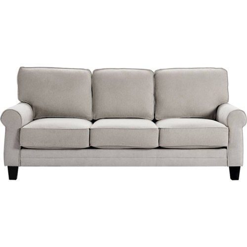 Serta - Copenhagen 3-Seat Fabric Sofa - Light Gray
