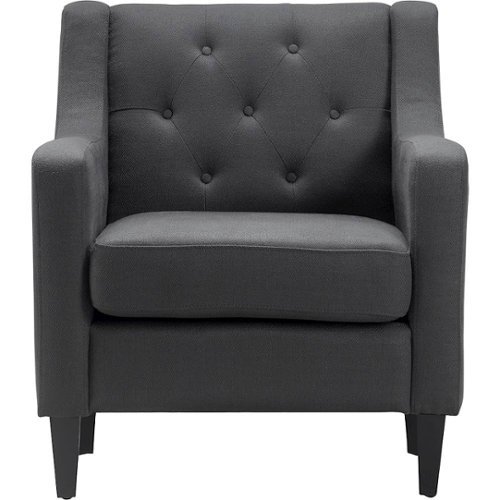 Serta - Nina Contemporary Mid-Century Accent Chair - Charcoal