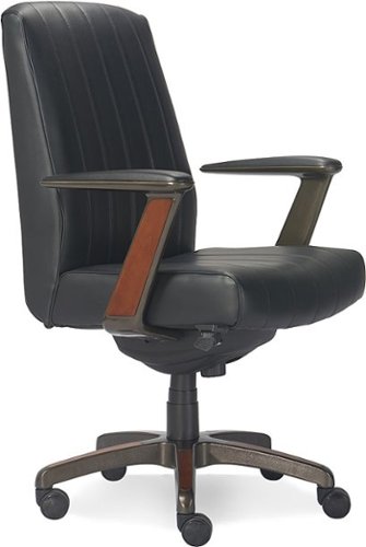 

La-Z-Boy - Bennett Bonded Leather Executive High-Back Ergonomic Office Chair - Black
