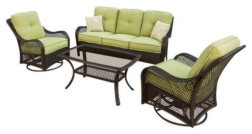 Hanover - Orleans Patio Lounge Set (4-Piece) - Green