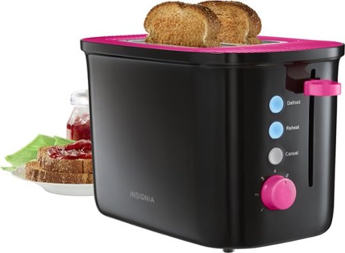  Insignia™ - 2-Slice Toaster - Black/Pink