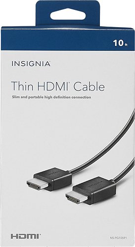 Insignia™ 10' Thin HDMI Cable - Black WORLDWIDE DELIVERY