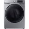 Samsung - 7.5 Cu. Ft. Stackable Electric Dryer with Steam and Sensor Dry - Platinum-Front_Standard