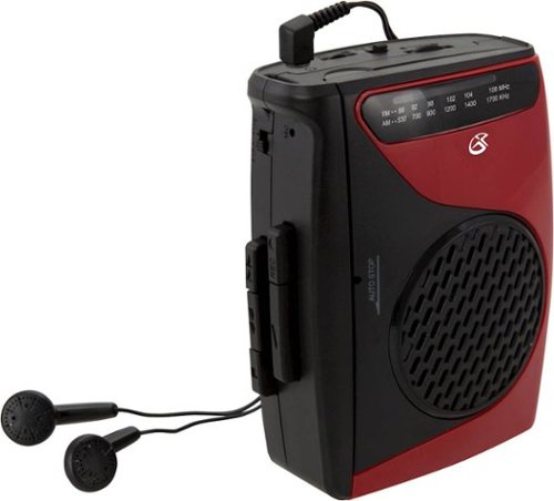 GPX Cassette Player with AM/FM Radio - Black/Red WORLDWIDE DELIVERY