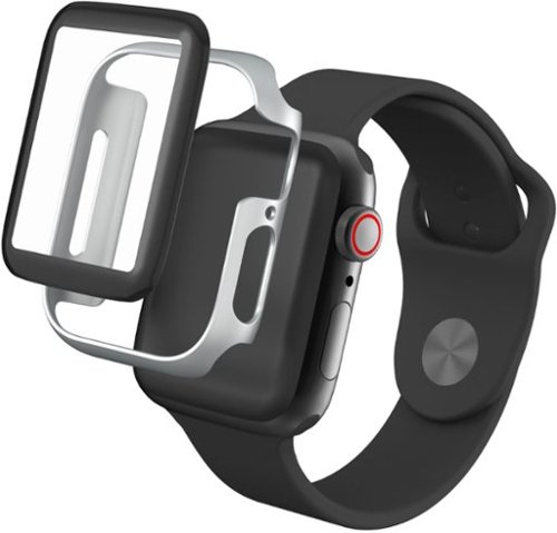 ZAGG - InvisibleShield GlassFusion 360 Screen Protector for Apple Watch Series 4, Series 5, SE, Series 6 44mm - Silver