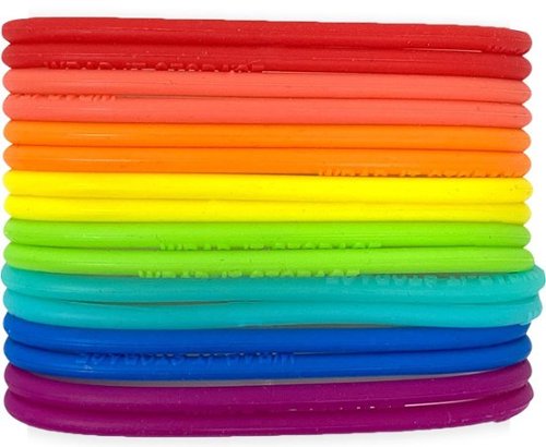 Wrap-It Storage - Super-Stretch Silicone Bands (16-Pack) - Assorted Colors