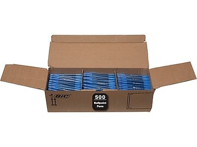 BIC America - BIC Round Stic Xtra Life Ballpoint Pen, Medium Point, 1.0mm, Blue Ink, 500/Pack (GSM500E-BLU)