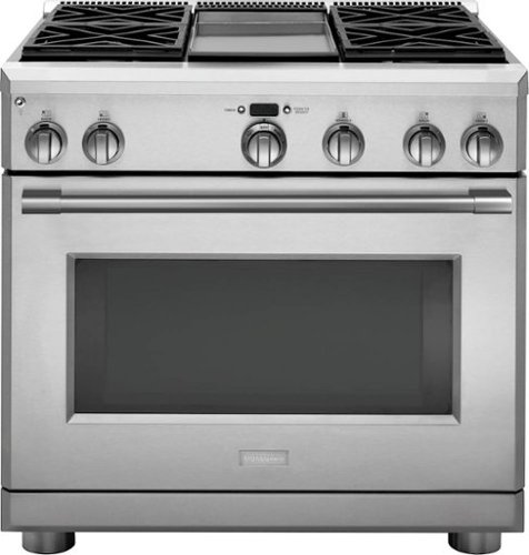 Monogram - 5.75 Cu. Ft. Freestanding Dual Fuel True Convection Range with Self-Cleaning and Griddle - Stainless Steel