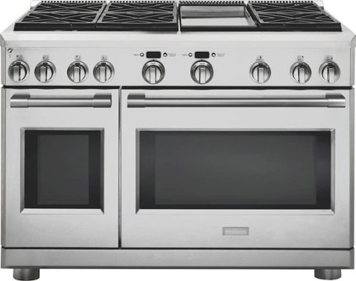 Monogram - 8.25 Cu. Ft. Freestanding Double Oven Dual Fuel True Convection Range with Self-Cleaning and Griddle - Stainless Steel-Front_Standard 
