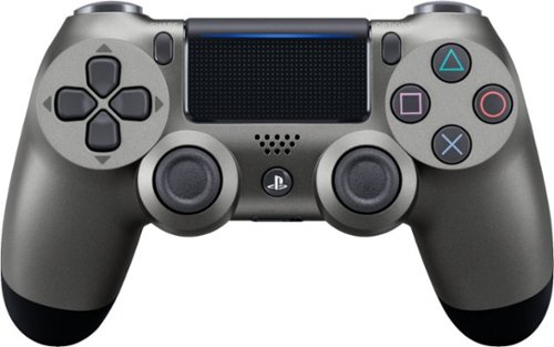 Geek Squad Certified Refurbished DualShock 4 Wireless Controller for Sony PlayStation 4 - Steel Black