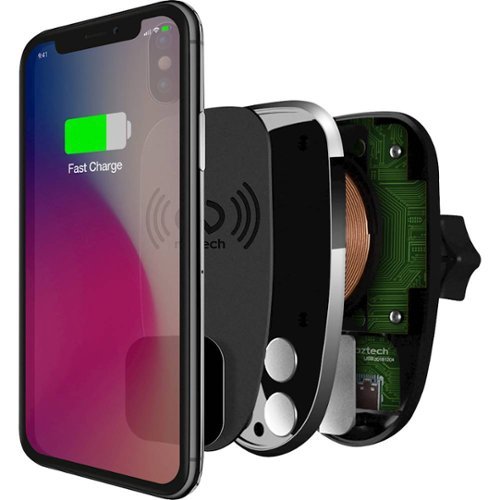 Naztech MagBuddy 10W Qi Certified Fast Charge Wireless Charging Pad for iPhone/Android - Black SHOP ONLINE