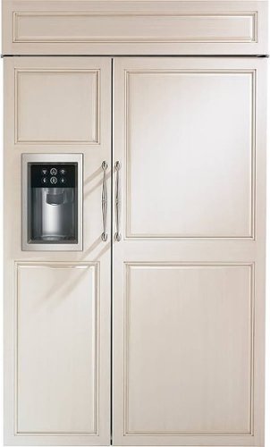 Monogram - 28.6 Cu. Ft. Side-by-Side Built-In Refrigerator with Dispenser - Custom Panel Ready