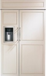 Monogram - 28.6 Cu. Ft. Side-by-Side Built-In Refrigerator with Dispenser - Custom Panel Ready - Front_Standard