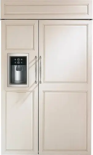 Front. Monogram - 28.6 Cu. Ft. Side-by-Side Built-In Refrigerator with Dispenser - Custom Panel Ready.