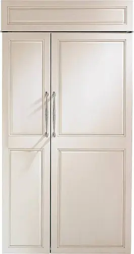 Front. Monogram - 25.1 Cu. Ft. Side-by-Side Built-In Smart Refrigerator - Custom Panel Ready.