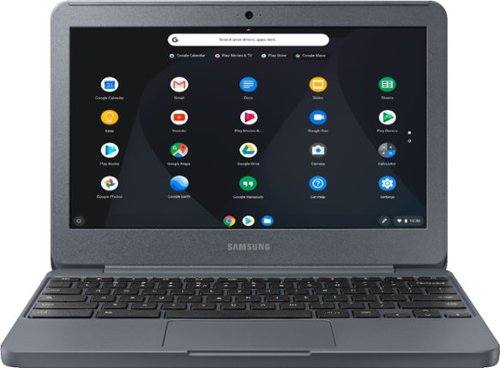Samsung - 11.6" Geek Squad Certified Refurbished Chromebook - Intel Celeron - 4GB Memory - 32GB eMMC Flash Memory - Night Charcoal