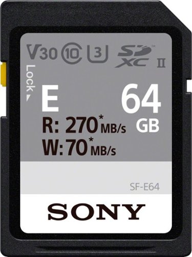 Sony - SF-E Series 64GB SDXC UHS-II Memory Card