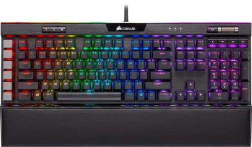 CORSAIR - K95 RGB PLATINUM XT Full-size Wired Mechanical Cherry MX Speed Linear Switch Gaming Keyboard - Black