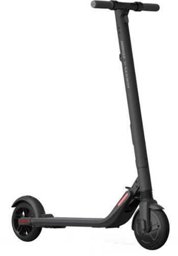 Segway - Ninebot ES2-N Foldable Electric Scooter w/15.5 mi Max Operating Range & 15.5 mph Max Speed - Silver/Dark Gray - Dark Grey