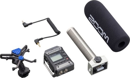 Zoom F1 Field Recorder with Shotgun Mic - Gray WORLDWIDE DELIVERY