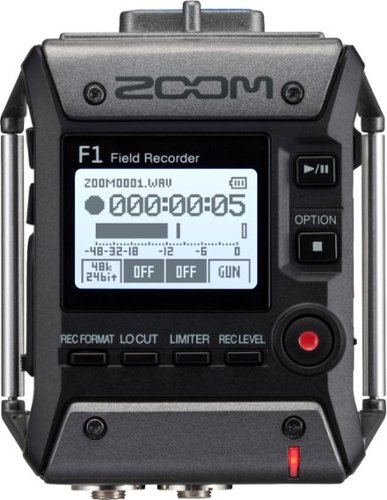 Zoom F1 Field Recorder with Shotgun Mic - Gray GLOBAL SHIPPING