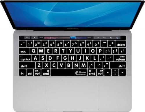 KB Covers - Large Type Keyboard Cover for Apple™ MacBook™ Pro 13" and 15" with Touch Bar - Black