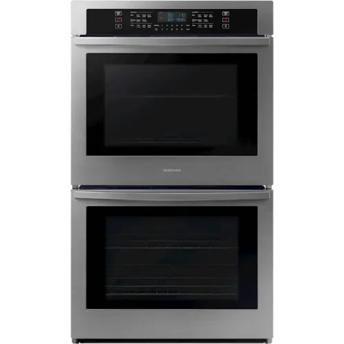 Front. Samsung - 30" Built-In Double Wall Oven with WiFi - Stainless Steel.