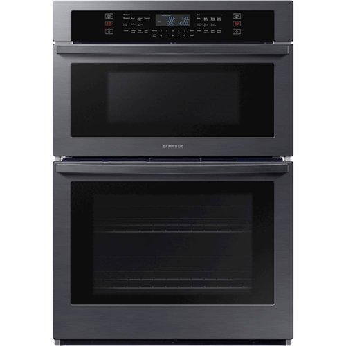 Samsung - 30" Microwave Combination Wall Oven with WiFi - Black Stainless Steel