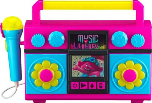 KIDdesigns - Portable Karaoke System - Blue/Yellow/Pink-Front_Standard 