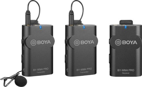 BOYA - Dual-Channel Wireless Receiver With Two Transmitters  Microphone Kit