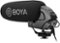 BOYA - Super Cardioid Directional On Camera Shotgun Microphone Semi-Pro - Black-Front_Standard