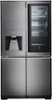 LG - SIGNATURE 30.8 Cu. Ft. French Door-in-Door Smart Refrigerator with InstaView - Textured Steel-Front_Standard 