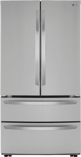 LG - 26.9 Cu. Ft. 4-Door French Door Refrigerator with Internal Water Dispenser and Icemaker - Stainless Steel