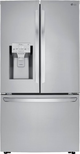 LG - 23.5 Cu. Ft. French Door Counter-Depth Smart Refrigerator with Craft Ice - Stainless steel