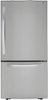 LG - 25.5 Cu. Ft. Bottom-Freezer Refrigerator with Ice Maker - Stainless Steel-Front_Standard 