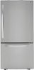 LG - 25.5 Cu. Ft. Bottom-Freezer Refrigerator with Ice Maker - Stainless Steel-Front_Standard