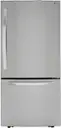 Front. LG - 25.5 Cu. Ft. Bottom-Freezer Refrigerator with Ice Maker - PrintProof Stainless Steel.