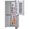 LG - 26.8 Cu. Ft. Side-by-Side InstaView Door-in-Door Refrigerator with Ice Maker - Platinum silver-Front_Standard 