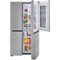 LG - 26.8 Cu. Ft. Side-by-Side InstaView Door-in-Door Refrigerator with Ice Maker - Platinum Silver-Front_Standard