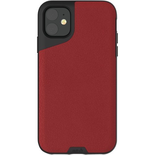 Mous - Contour Case for Apple® iPhone® 11 - Red Leather-Angle_Standard 