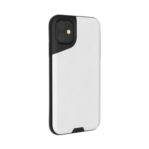 Mous - Contour Case for Apple® iPhone® 11 - White Leather-Angle_Standard 