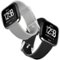 WITHit - Silicone Woven Watch Band for Fitbit™ Versa,Versa Lite, and Versa 2 (2-Count) - Black/Gray-Angle_Standard
